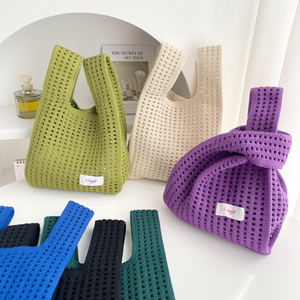 Borsa della spesa alla moda ecologica lavorata a maglia quotidiana KK791 Net Bag - Product Image 1