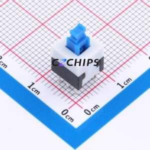 K8-8081D-L1 Push Button Switch Through hole Component (THT) Switch Self-Locking Rectangle Plunger Through Hole 100mA - Product Image 1