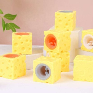 Jouet anti-stress en forme de souris de fromage à presser, jouet sensoriel pour soulager le stress, cadeau pour adultes et enfants - Product Image 2