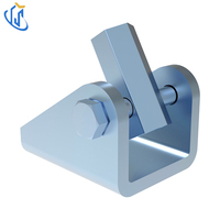 Connecteur de base de support sismique en acier au carbone électrogalvanisé robuste pour tuyau, support anti-oscillation, fileté M10/M12