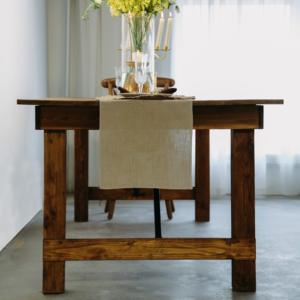 Mesa de granja de madera maciza plegable de comedor de lujo con diseño de campo francés de gran venta - Product Image 4