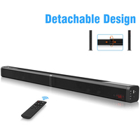 Samtronic Vente Chaude Barre de Son Sans Fil 2*20W avec Télécommande Barre de Son TV avec Entrée Optique ARC (Version Mise à Jour 2021)