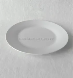 Platos de cerámica de sublimación blanca de 10 pulgadas, vajilla de gres ecológica, paquete de platos, comida de fiesta, tipo de patrón impreso, precio barato