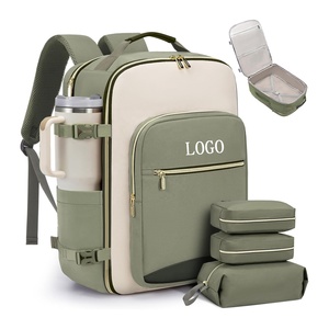Sacs de voyage approuvés par la TSA pour les voyages d'une nuit, 40L/50L/56L, sacs de voyage pour le week-end, sacs de voyage d'affaires, sac à dos de voyage pour ordinateur portable 17 pouces avec 3 cubes de rangement - Product Image 1