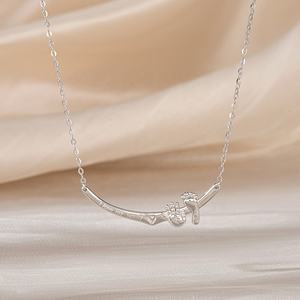 Collar Gargantilla <span class=keywords><strong>de</strong></span> Plata <span class=keywords><strong>de</strong></span> Ley 925 Chapado en Oro con Grabado <span class=keywords><strong>de</strong></span> Palma y Pie, Joyería Familiar al por Mayor con <span class=keywords><strong>la</strong></span> Frase 'I Love My Family' - Product Image 6