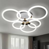 Plafonnier minimaliste moderne pour salon, lampe de chambre à coucher circulaire de luxe