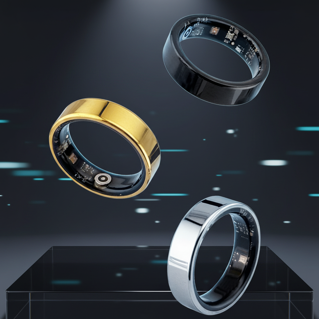 Ultra-Thin 6.0mm Waterproof Smart Ring Health Tracker Heart Rate Blood Oxygen Sleep Monitor Fitness Tracker for Men Women