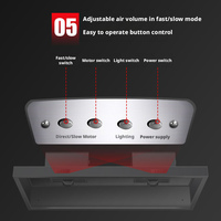 Hotte aspirante commerciale en acier inoxydable HELAXEN - Système d'extraction électrique haute puissance 220-240V Garantie 1 an pour restaurants