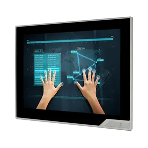 YENTEK 15 pouces LCD ordinateur intégré sans ventilateur intel J1900 J4125 J6412 VGA HD 6 COM VESA écran tactile PC industriel panneau PC