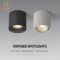 Spot LED encastré en aluminium, 110-240V, angle réglable, anti-éblouissement, pour plafond, maison, balcon, salon
