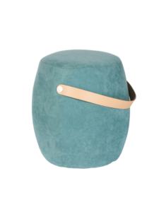 Pouf marocain rond moderne en tissu de velours pouf banc de siège en plastique pour maquillage coiffeuse pour la maison salon chambre à coucher - Product Image 2