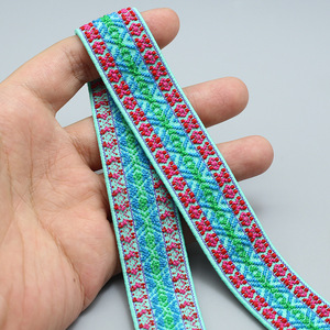 Fasce elastiche in saia di poliestere Jacquard elastico per cucire abbigliamento per la casa tessile e borse uso - Product Image 4