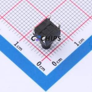 GT-TC116B-H100-L1 Tactile Switch Through hole Component (THT) Switch Single Pole Single Throw Round Button 2.5N Through Hole - Product Image 2