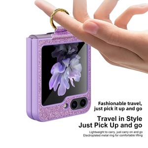 สินค้าขายดีในอีคอมเมิร์ซ: เคสโทรศัพท์แบบมีห่วงสำหรับ Samsung Galaxy Z Flip ลด 50% เคสพับได้ พกพาสะดวก ดีไซน์มินิมอล - Product Image 3