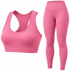Conjunto de Leggings y Top Corto de Yoga Personalizados, Ropa Deportiva Elástica para Compradores Mayoristas - Product Image 6