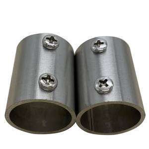 Connecteur de tube de tête de lit en acier inoxydable moulé sous pression, support de tringle de penderie, à surface satinée 1 - Product Image 4