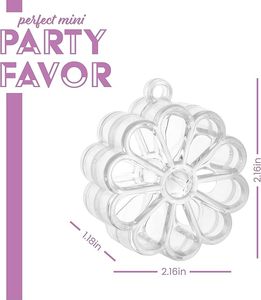 Paquete de <span class=keywords><strong>12</strong></span> cajas de dulces con forma de flor acrílica, contenedores de plástico Lucite transparente, estantes de exhibición de diseñador para bodas, favores de fiesta - Product Image 3