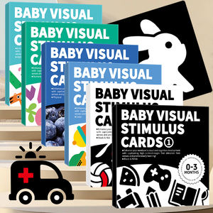 Gran oferta, tarjeta de estimulación Visual Montessori, juguetes, forma de Color, Educación Animal, tarjetas Flash cognitivas en blanco y negro para Babycard - Product Image 3