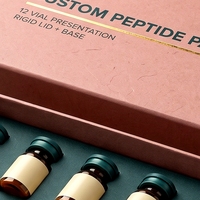 Boîte rigide personnalisée avec couvercle et base en carton gris pour peptides, avec doublure en éponge et impression offset