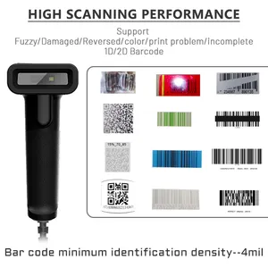Hot Sale 2d Coms Handheld Qr Code And Odm Oem Reader Wire Barcode Scanner Hand Free Scanning Barcode Scanner