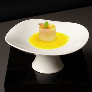 Nordic Design Embossed Gold Rimmed Dishes & <b>Plates</b> Eco-Friendly Iron <b>Rack</b> Ceramic with Candle Heat Insulation - Product Image 1