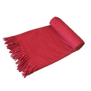 Écharpe de méditation en laine rouge bordeaux PARIJAT, artisanat, surdimensionnée, unisexe, pour la pratique quotidienne du Bouddhisme, couverture des moines tibétains - Product Image 2