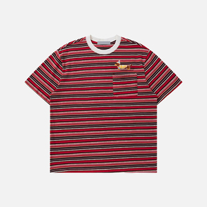 Maßgeschneidertes Herren-<span class=keywords><strong>T</strong></span>-Shirt Gestreift Baumwolle Streetwear Umweltfreundlich Atmungsaktiv Übergroß Vintage Lässig Clean Fit Maßanfertigung OEM ODM Oberbekleidung - Product Image 1