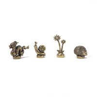 BECORA Capuchon de Charnière Magnétique en Laiton Massif, Décoration de Charnière en Forme d'Animal ou de Plante pour Meubles et Portes d'Armoires