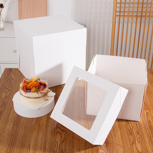 Tùy chỉnh in gấp giấy phân hủy sinh học Muffin hộp <span class=keywords><strong>cupcake</strong></span> Hộp quà tặng cho thực phẩm bánh bánh với cửa sổ rõ ràng - Product Image 2