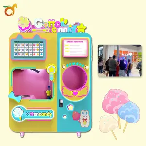 Red Rabbit New 132 Kind Patterns Cotton Candy Vending Machine Automatic Cotton Candy Machine Robot Manufacturer