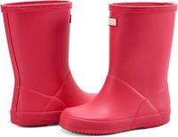 Bottes de pluie en caoutchouc imperméables pour enfants et tout-petits, design classique noir mi-hauteur avec semelle antidérapante pour les jeux en plein air
