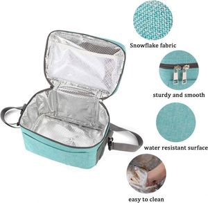 Bolsa de Almuerzo Aislada y Reutilizable para Hombres y Mujeres, Bolsa Térmica Impermeable para Alimentos, Congelable, con Correa de Hombro Ajustable - Product Image 3