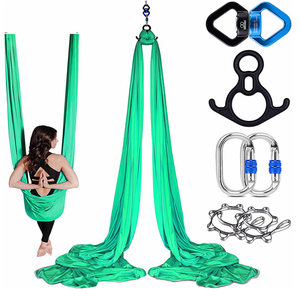 Aerial Silks Aerial Swing 10m Aerial Silks Equipment - Premium Yoga Swing Set Aerial Yoga Hammock Kit Yoga Starter Kit Aerial Dance Equipment