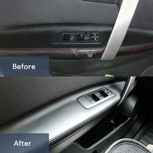 Cubierta de Cuero para Panel de Puerta Nissan Qashqai, Reposabrazos Delantero, Microfibra Auténtica, Modificación Interior - Product Image 1