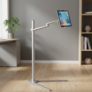 UPERGO Metal Foldable Portable Height Adjustable Triangle Tablet Pc Laptop Display Holder Floor <b>Stands</b> for Bed and Sofa - Product Image 4