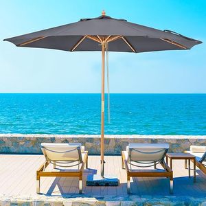 Al Aire Libre Patio Jardín Patio Negro Blanco Rayas Mercado Paraguas <span class=keywords><strong>3</strong></span> <span class=keywords><strong>Metros</strong></span> Mercado Gran Paraguas - Product Image 1