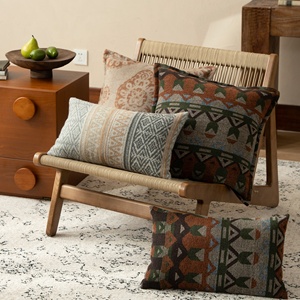 Fodera per cuscino in velluto morbido jacquard etnico boho retrò, decorazione per la casa, federa vintage lavabile in lavatrice - Product Image 3