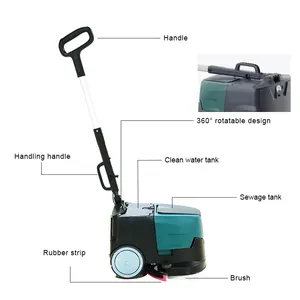 CleanHorse K1 Auto Electric Tile Commercial Marble I Mop Small Floor Scrubber Cleaning Machine