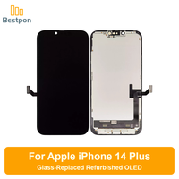Remplacement pour écran OLED d'iPhone 14 Plus, assemblage remis à neuf avec verre remplaqué, panneau et circuit intégré d'origine, grade A