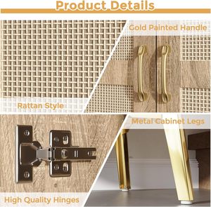 Modern Yüksek Masif Ahşap Yatak Odası Depolama Dolabı, MDF Kapılı ve Ayarlanabilir Raflı, 57 inç Derinlikte Oturma Odası İçin Yer Dolabı - Product Image 6