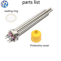 Élément Chauffe-Eau Solaire Industriel à Vis DN50 en SUS304 316 pour Réservoir d'Eau Solaire, 220V 380V 3KW 6KW 9KW 12KW