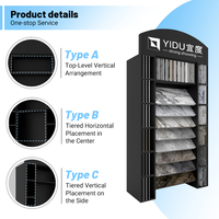 Présentoir de carreaux modulaire au design exclusif Armoire multi-formes créative adaptée à l'affichage de magasin de matériaux en pierre