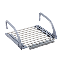 Nouveau design support de porte-serviettes en plastique sur pied support support pliant en acier inoxydable radiateur sèche-serviettes