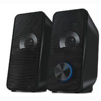 Altavoz JSP001 USB 2.0 de 2 Canales con Control de Volumen, Entrada de Línea de 3.5 mm, Salida de Alimentación USB para Computadora y Altavoz de Cine en Casa para PC