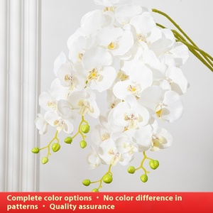 Haute qualité fait à la main <span class=keywords><strong>grande</strong></span> tige d'<span class=keywords><strong>orchidée</strong></span> <span class=keywords><strong>artificielle</strong></span> réaliste fleur de beauté soyeuse pour mariage fête des mères pâques décor de noël - Product Image 5