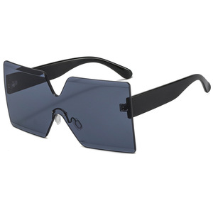 Rimless Square <b>Gradient</b> <b>Sunglasses</b> PC68001 UV400 Shield Style Unisex Adult Sun Protection - Product Image 2