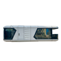 Capsule spatiale modulaire préfabriquée Apple Cabin de 20 et 40 pieds en option pour projets touristiques et d'hébergement