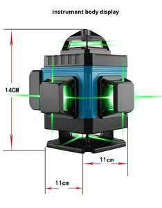 12/8/16 Lines Wall &amp; Floor Leveling Infrared <strong>Green</strong> <strong>Laser</strong> Level Outdoor Strong Light High Precision - Product Image 1