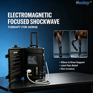 Appareil de thérapie par ondes de choc certifié CE, axé sur les animaux, pour réduire les douleurs musculaires – Machine de thérapie par ondes de choc ciblées pour écuries équine - Product Image 1