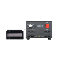 Sistem Pengeringan UV LED 8020 395nm 200W Lampu Ultraviolet Berpendingin Kipas untuk Printer UV I3200/6090/6045